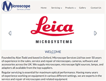 Tablet Screenshot of microscopeservices.co.uk